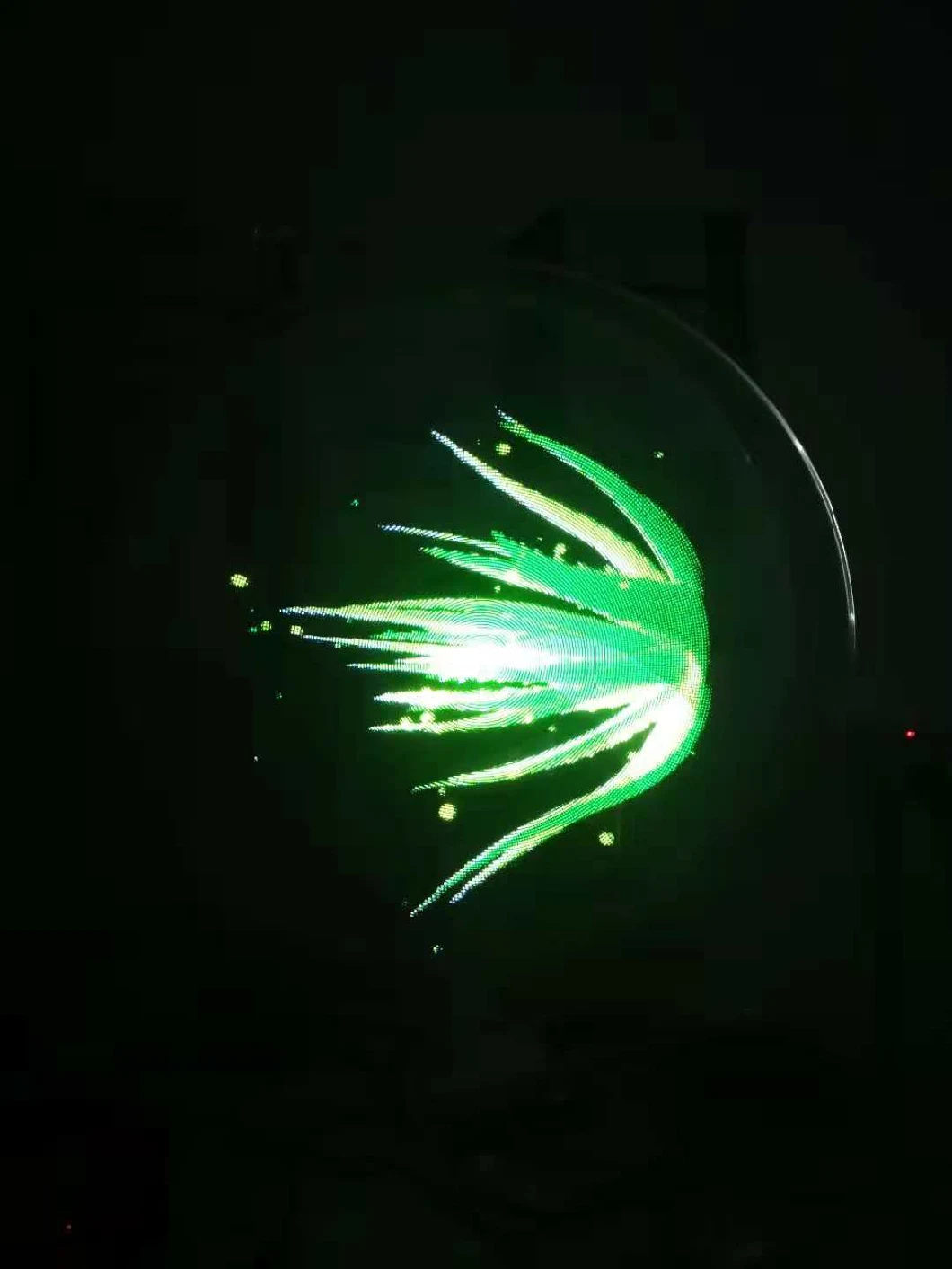 quiosque holográfico da exposição do espelho 3D para anunciar o fã do holograma da luz 3D do diodo emissor de luz