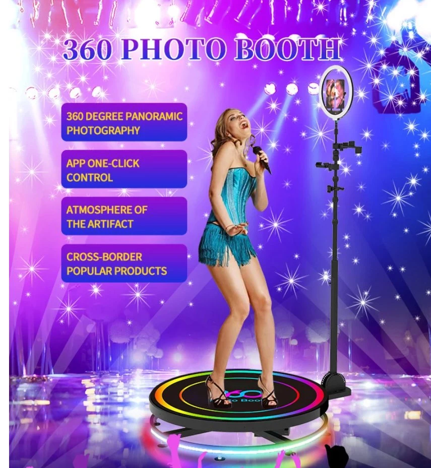Tabuleta da pilha do iPad da câmera do girador de Topadk 360 Photobooth Selfie para o partido