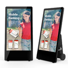 Cartaz digital portátil de 43 polegadas com bateria ultrafina sinalização digital de piso