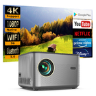 Full HD 1080P 4K Home Theater Projector Smart Android WIFI Vídeo 3D