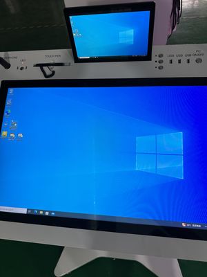 32' Windows Interactive PCAP LCD Digital Display Lectern Smart Double Screen AIO Podium de reunião