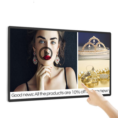 Display EPoster LED de 55 polegadas 12V 5A com caixa de metal com toque infravermelho e impressora térmica