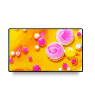 Sinalização digital de 65 polegadas 4K Ultra HD montada na parede com 4mm/10mm de bordas e painel de toque infravermelho