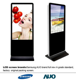Painéis LCD pretos da propaganda de TFT Digital 43 polegadas com o processador central do PC de I3 I5 I7