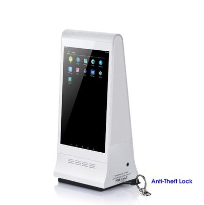 Display de chamadas de 8 polegadas de tela de mesa LCD Display de publicidade com menu Power Bank