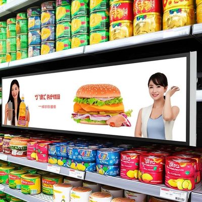 Ecrã LCD de 86 polegadas com resolução de 1920*1080 e brilho de 400CD/M*2 para publicidade de prateleira