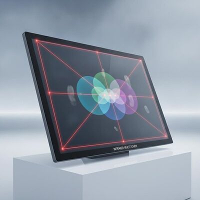 Tecnologia de toque infravermelho Sinalização digital multi-toque com ângulo de visão de 178 graus e resolução de 1920 x 1080 que suporta o envolvimento de vários usuários