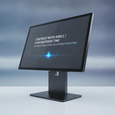 Relação de contraste 5000 1 Display de sinalização de tela sensível ao toque que fornece tempo de resposta de 8 ms otimizado para quiosques de informações interativos