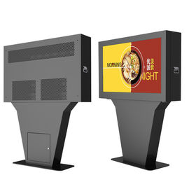 Quiosque exterior da tela da paisagem do monitor 65inch 55inch 43inch do cerco da tevê do menu de Digitas do suporte do assoalho
