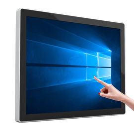 Quiosque todo do tela táctil da classe industrial em um fixado na parede interativo do PC para o salão de beleza