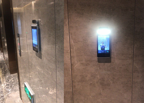 Quiosque seguro da temperatura do sistema do controle de acesso do VARREDOR do termômetro do reconhecimento de cara do SOFTWARE de 2022 MIPS do questionare do código de QR