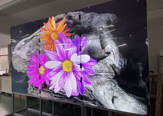 Parede video 250W interno 55 da moldura estreita do painel LCD 65 polegadas 500cd/m2