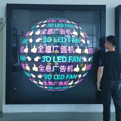Projetor holográfico 3d de 8 braços 650mm ventilador de exibição 150cm ABS PC