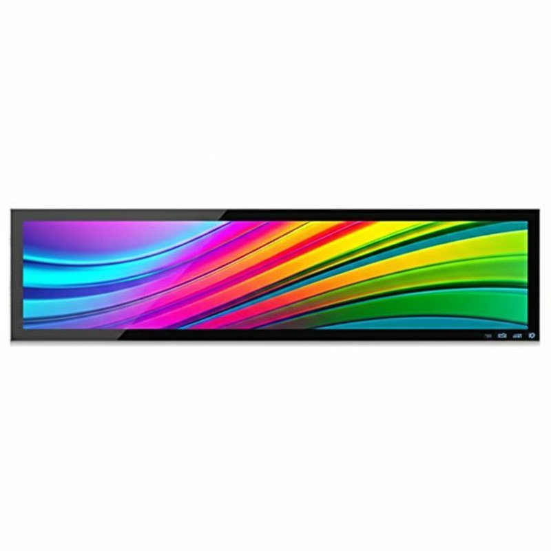Tela LCD de barra de 86 polegadas com sistema operacional Android e tela sensível ao toque infravermelho para sinalização digital