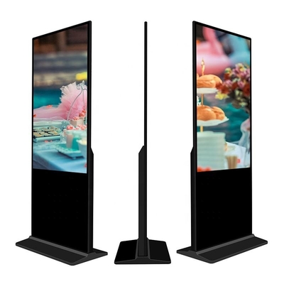 Assoalho que está a propaganda interna vertical HD Lcd do quiosque 4k do tela táctil da tevê