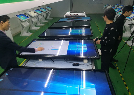 Android 8,0 placa esperta da conferência do tela táctil de 86 polegadas para o suporte do suporte do assoalho da escola 20 pontos do toque