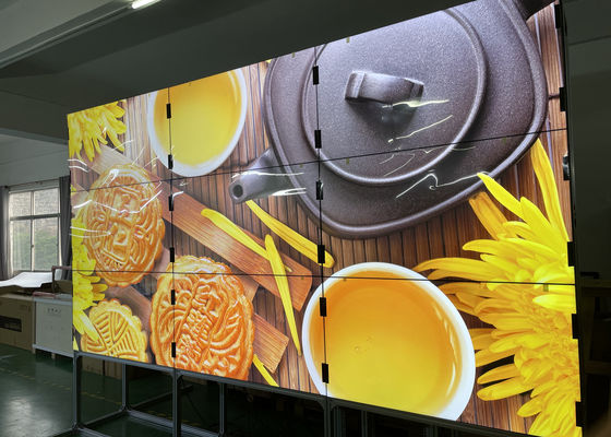 Do brilho video da polegada 450 do Signage 55 da definição 3X3 Digitas da parede UHD 4k do LCD mini moldura