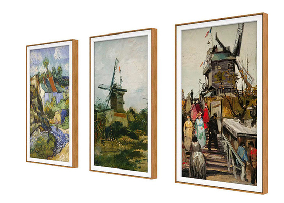 Art Frame Digital Signage Vertical de madeira 55In BC5000 com quadro LCD de Android